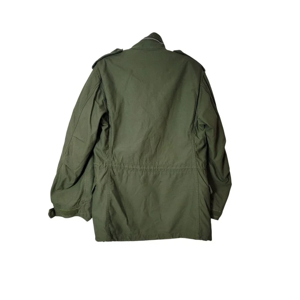 Vintage Alpha Industries M65 Mens Field Jacket Olive Green Cold Weather Coat - Picture 8 of 14